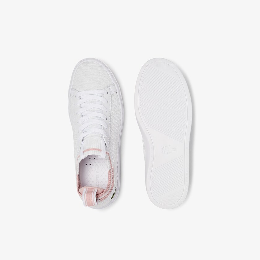 Sapatilhas Branco Rosa Feminino Lacoste La Piquée Textile UV5-07150T3