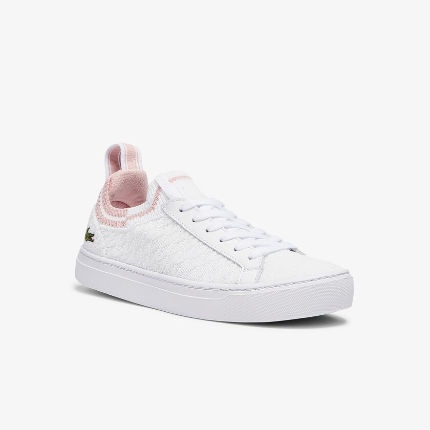 Sapatilhas Branco Rosa Feminino Lacoste La Piquée Textile UV5-07150T3