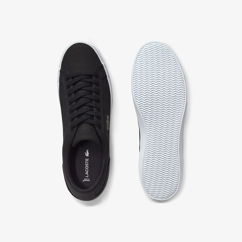 Sapatilhas Pretas Masculino Lacoste Lerond Canvas ML8-99749M1