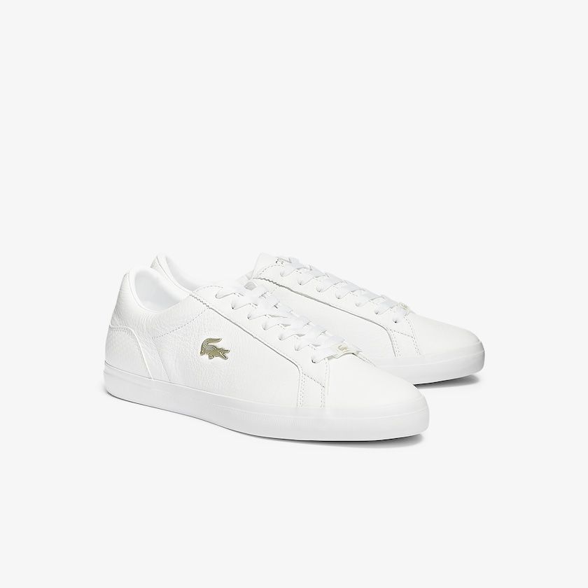 Sapatilhas Branco Masculino Lacoste Lerond Leather and Synthetic EY4-32383X3