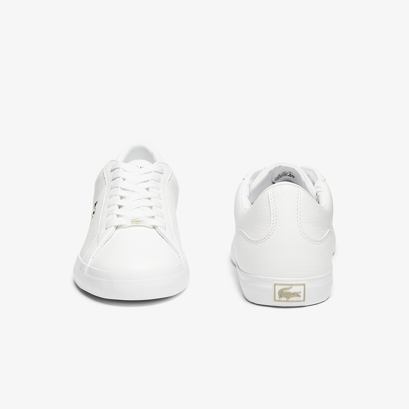 Sapatilhas Branco Masculino Lacoste Lerond Leather and Synthetic EY4-32383X3