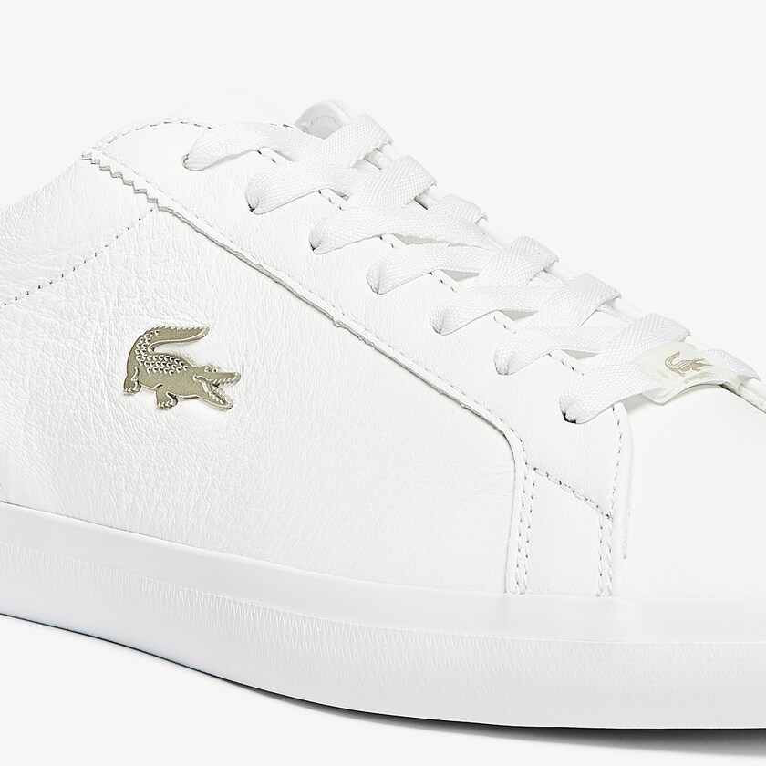 Sapatilhas Branco Masculino Lacoste Lerond Leather and Synthetic EY4-32383X3