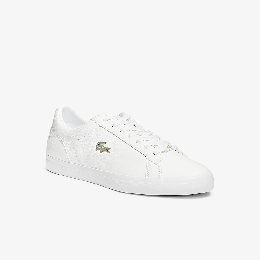 Sapatilhas Branco Masculino Lacoste Lerond Leather and Synthetic EY4-32383X3