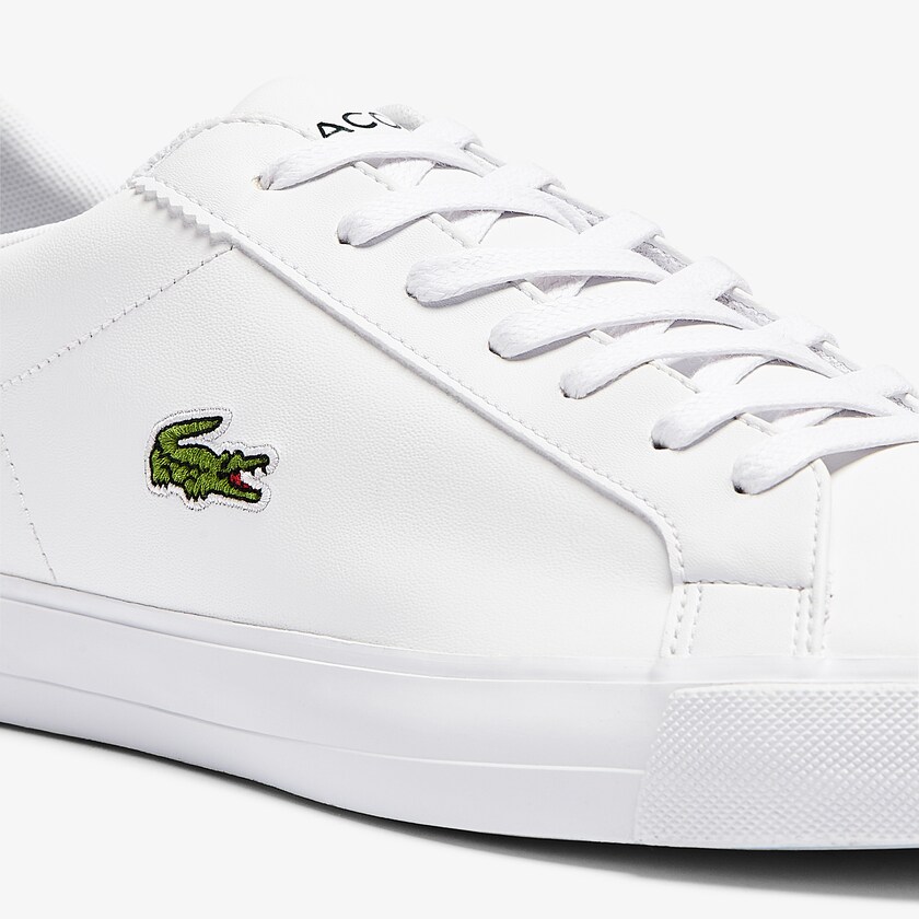 Sapatilhas Branco Masculino Lacoste Lerond Plus Leather QT1-81458D3