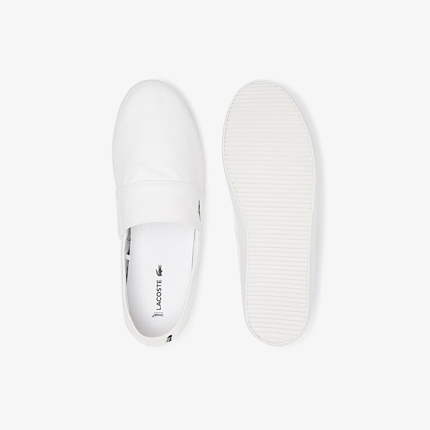Sapatilhas Branco Masculino Lacoste Marice Canvas Slip-ons QM6-23742O3
