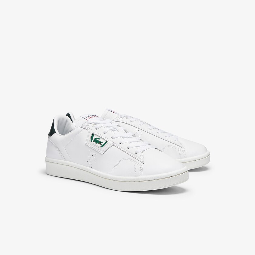 Sapatilhas Branco Verdes Escuro Masculino Lacoste Masters Classic Leather SD0-20982P0