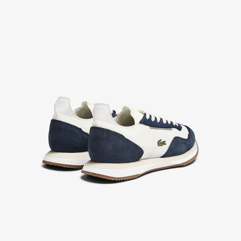 Sapatilhas Branco Azul Marinho Feminino Lacoste Match Break Textile TL2-04600B3