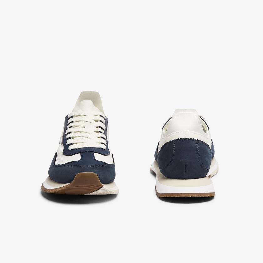 Sapatilhas Branco Azul Marinho Feminino Lacoste Match Break Textile TL2-04600B3