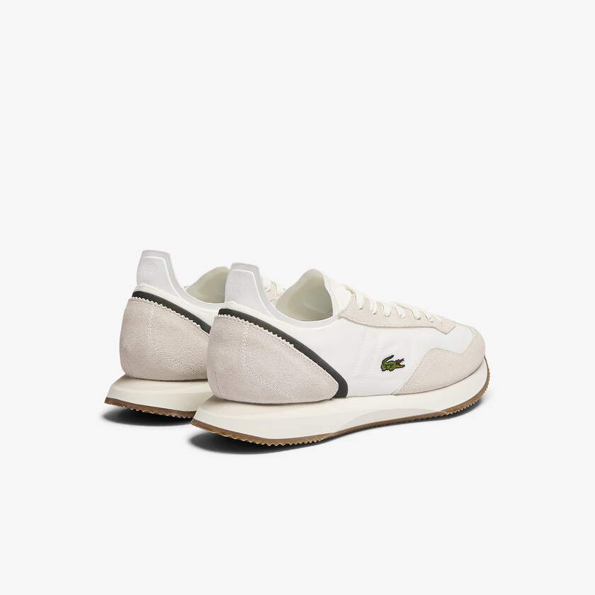 Sapatilhas Bege Verdes Masculino Lacoste Match Break Textile and Suede YH7-70517H3