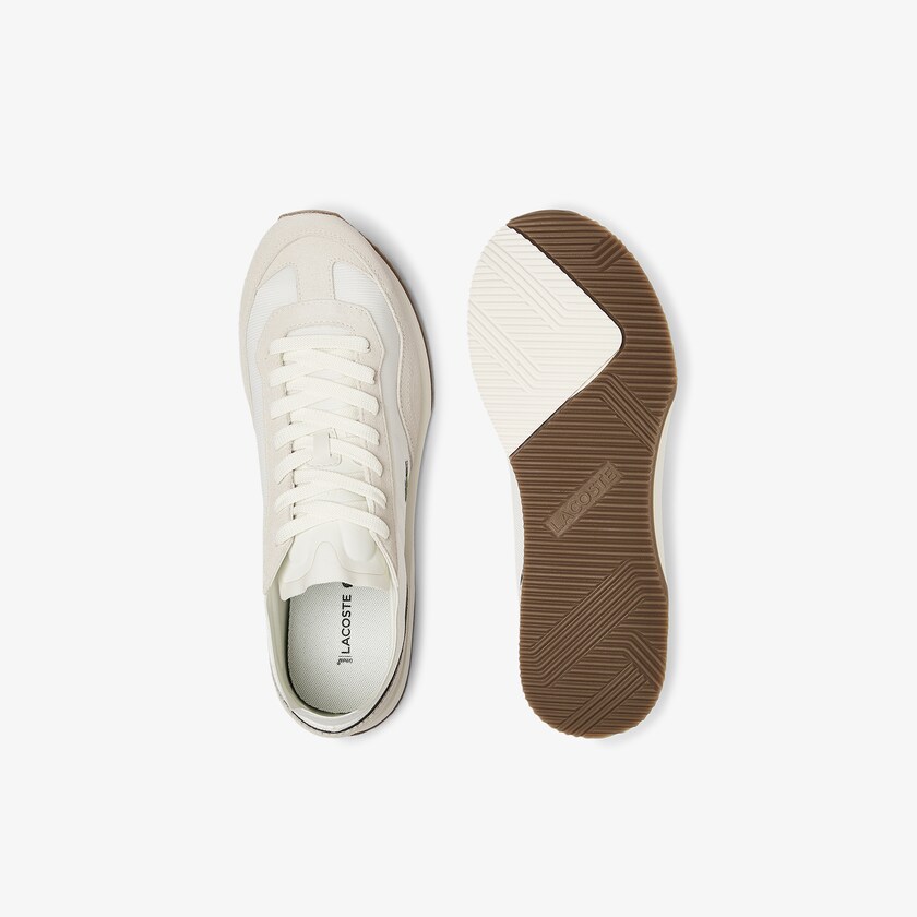 Sapatilhas Bege Verdes Masculino Lacoste Match Break Textile and Suede YH7-70517H3