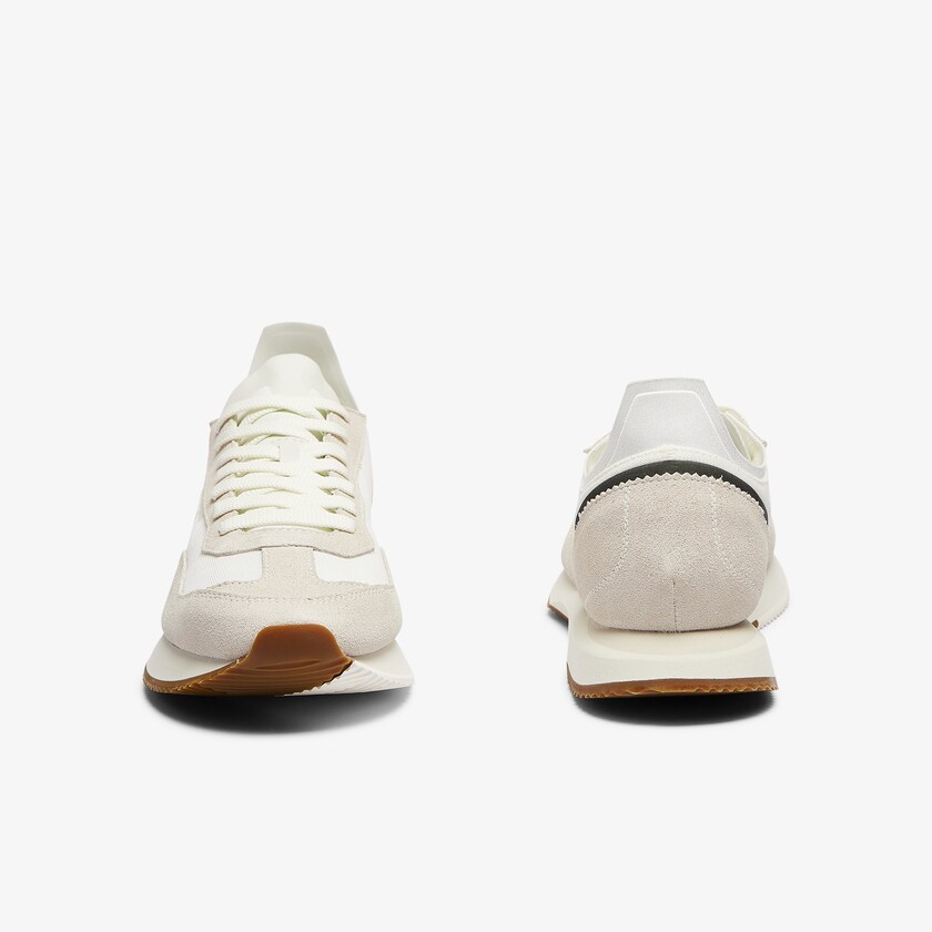 Sapatilhas Bege Verdes Masculino Lacoste Match Break Textile and Suede YH7-70517H3