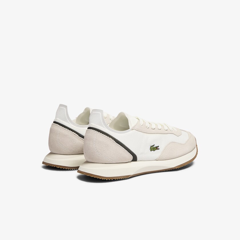 Sapatilhas Branco Verdes Escuro Feminino Lacoste Match Break Textile and Suede QC8-38333D1