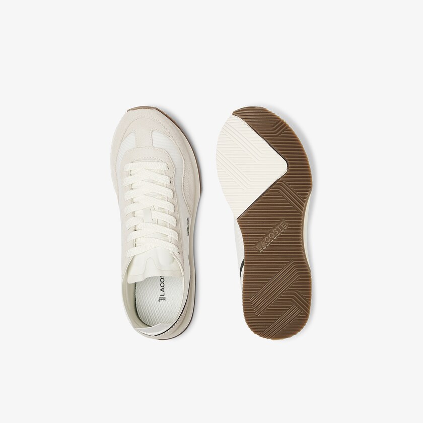 Sapatilhas Branco Verdes Escuro Feminino Lacoste Match Break Textile and Suede QC8-38333D1