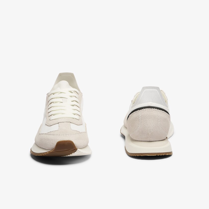 Sapatilhas Branco Verdes Escuro Feminino Lacoste Match Break Textile and Suede QC8-38333D1