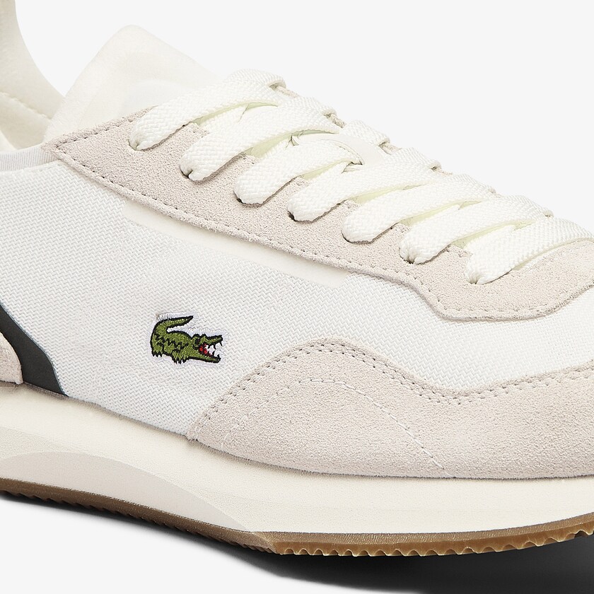 Sapatilhas Branco Verdes Escuro Feminino Lacoste Match Break Textile and Suede QC8-38333D1