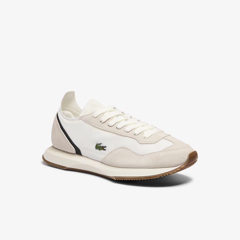 Sapatilhas Branco Verdes Escuro Feminino Lacoste Match Break Textile and Suede QC8-38333D1