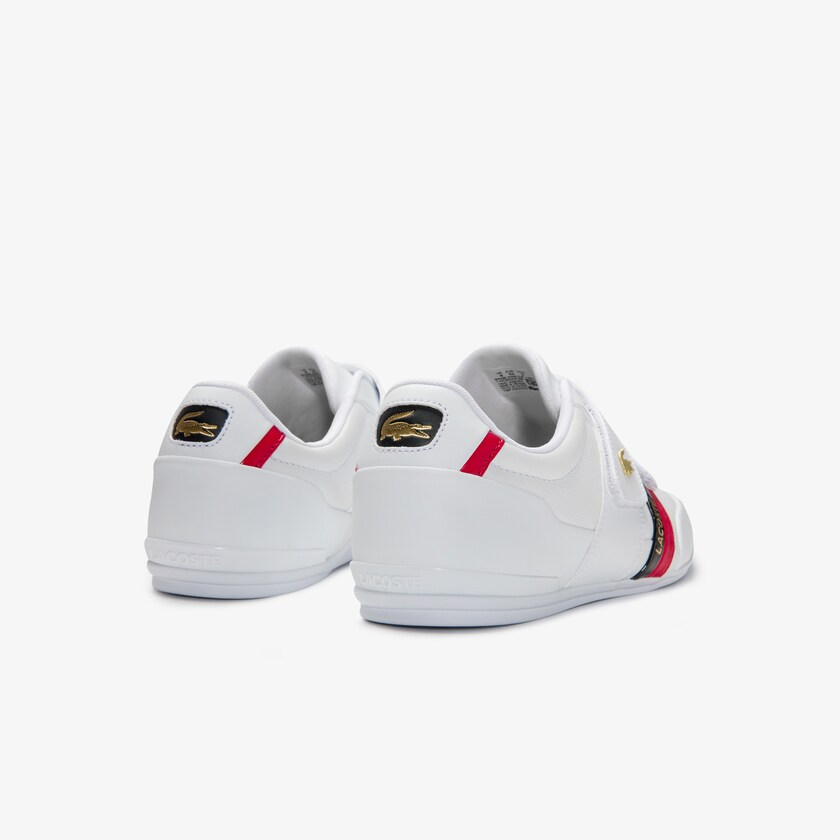 Sapatilhas Branco Vermelhas Masculino Lacoste Misano Strap Leather and Synthetic MJ7-66736Y7