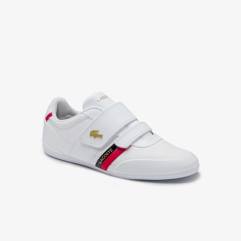 Sapatilhas Branco Vermelhas Masculino Lacoste Misano Strap Leather and Synthetic MJ7-66736Y7