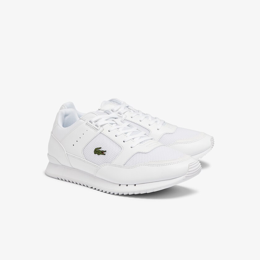 Sapatilhas Branco Masculino Lacoste Partner Piste Textile VN3-91229X8