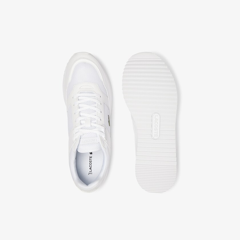 Sapatilhas Branco Masculino Lacoste Partner Piste Textile VN3-91229X8