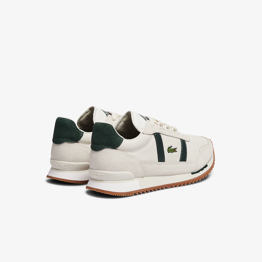 Sapatilhas Bege Verdes Feminino Lacoste Partner Retro Leather IU8-38033N7