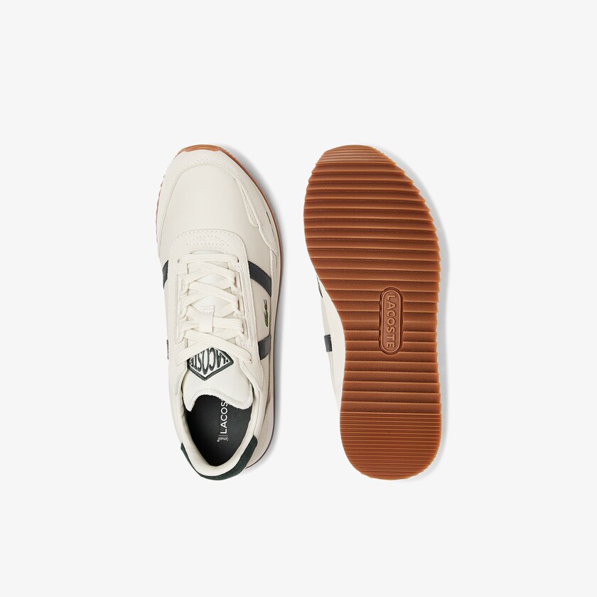 Sapatilhas Bege Verdes Feminino Lacoste Partner Retro Leather IU8-38033N7