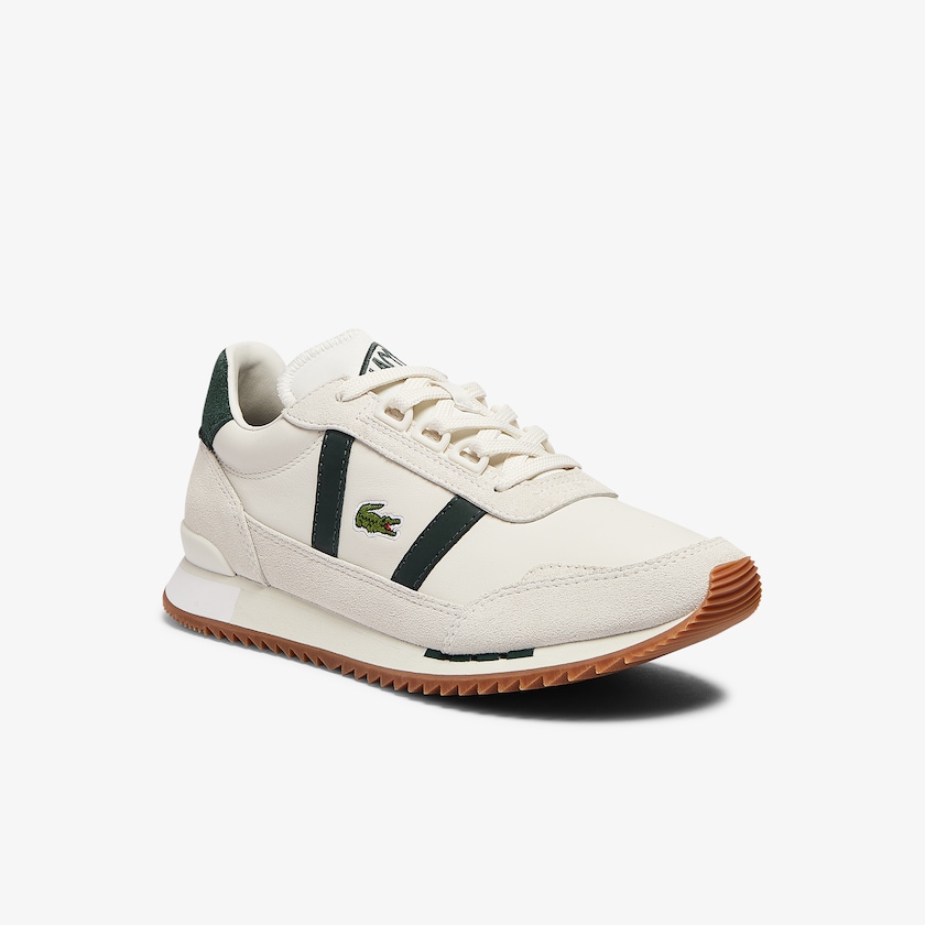 Sapatilhas Bege Verdes Feminino Lacoste Partner Retro Leather IU8-38033N7