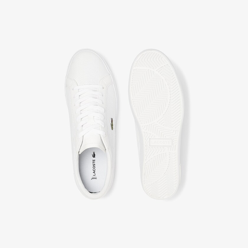 Sapatilhas Branco Masculino Lacoste Powercourt Leather SR7-46104Y7