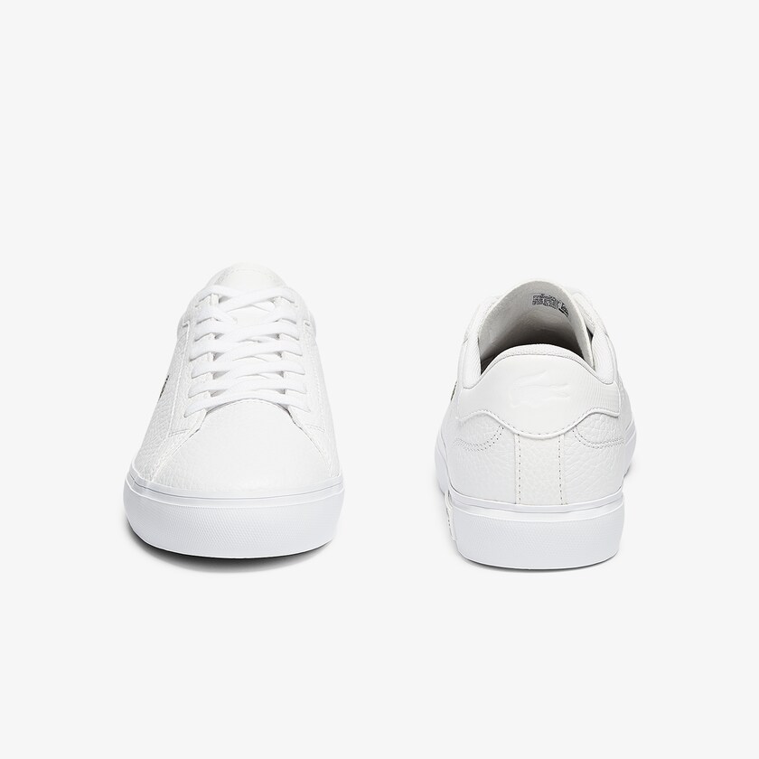 Sapatilhas Branco Masculino Lacoste Powercourt Leather SR7-46104Y7