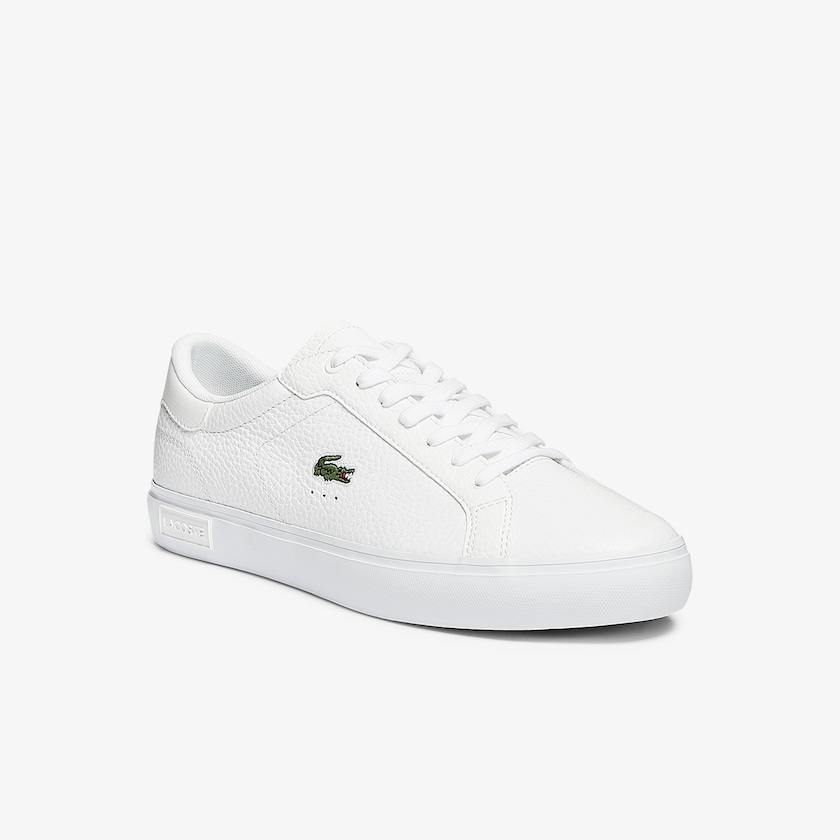 Sapatilhas Branco Masculino Lacoste Powercourt Leather SR7-46104Y7