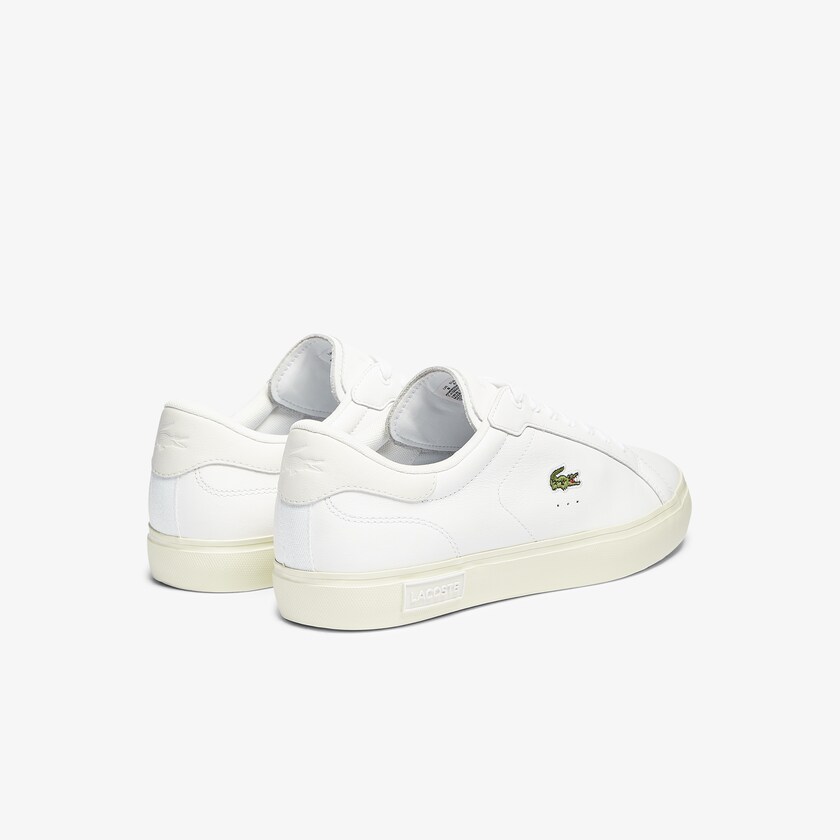 Sapatilhas Branco Branco Masculino Lacoste Powercourt Smooth Leather TN5-58795E8