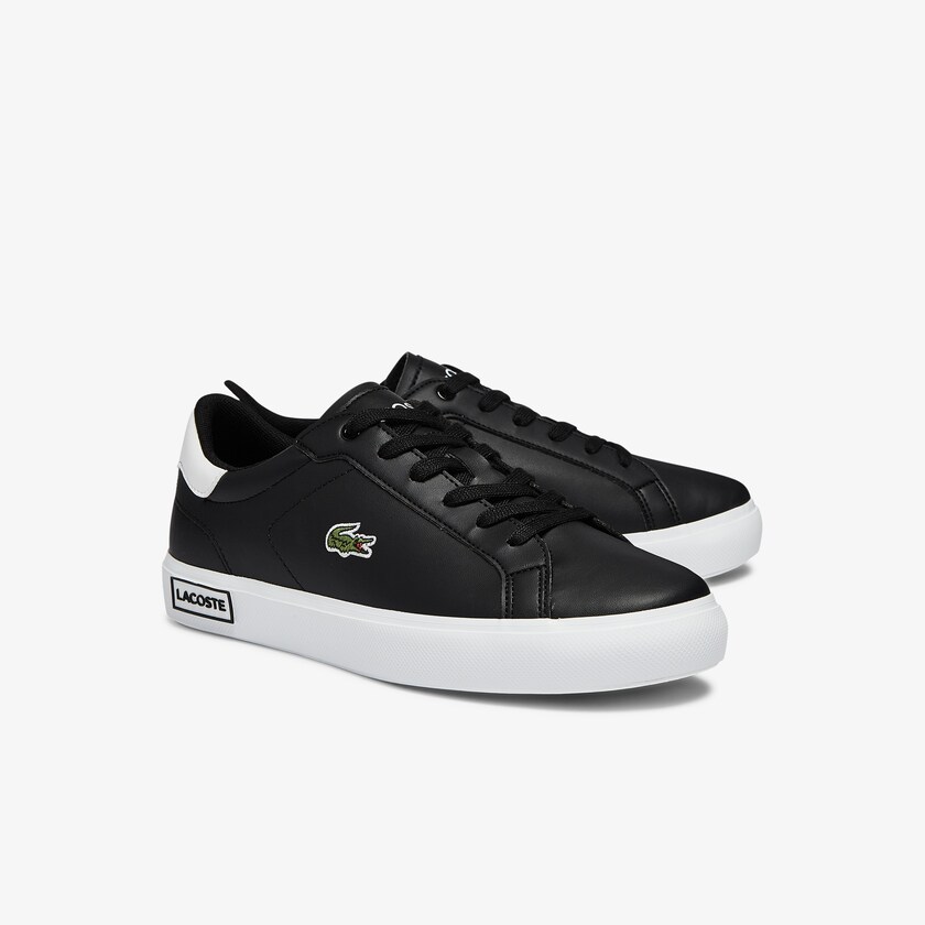 Sapatilhas Pretas Branco Criança Lacoste Powercourt Synthetic ER9-51085J9