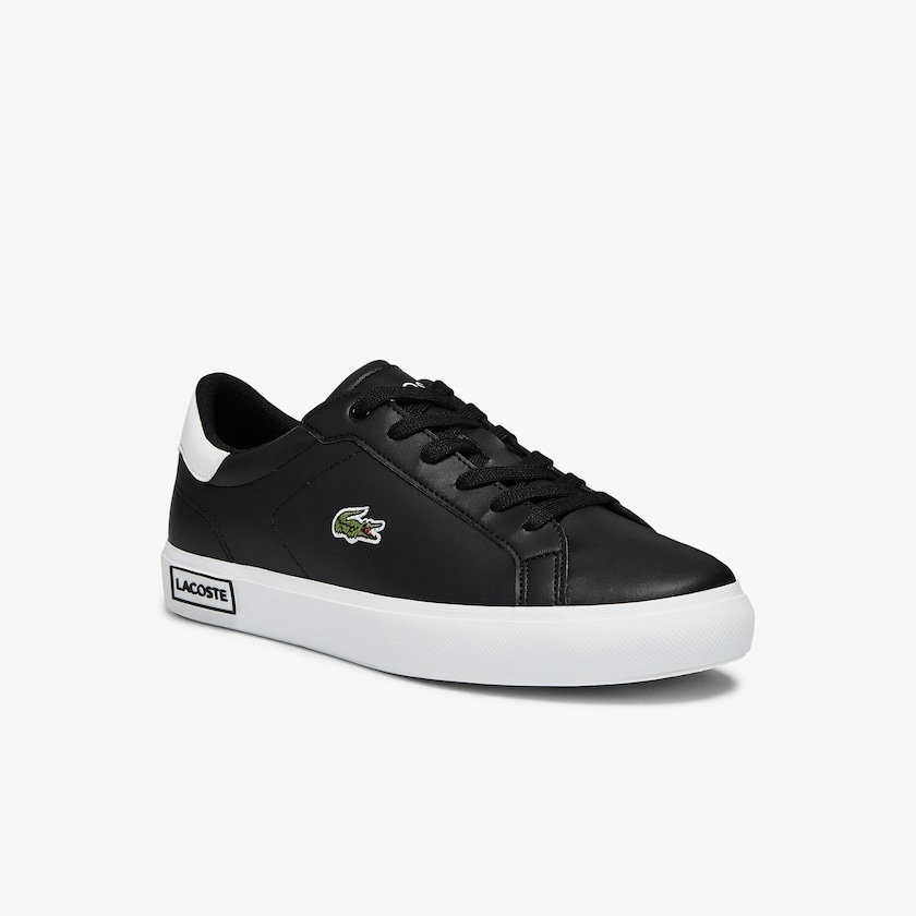 Sapatilhas Pretas Branco Criança Lacoste Powercourt Synthetic ER9-51085J9