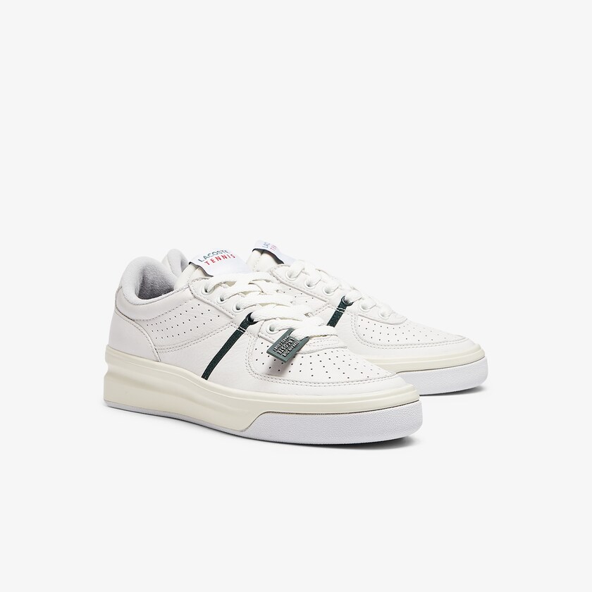 Sapatilhas Branco Bege Feminino Lacoste Quantace Leather QC7-11931R6