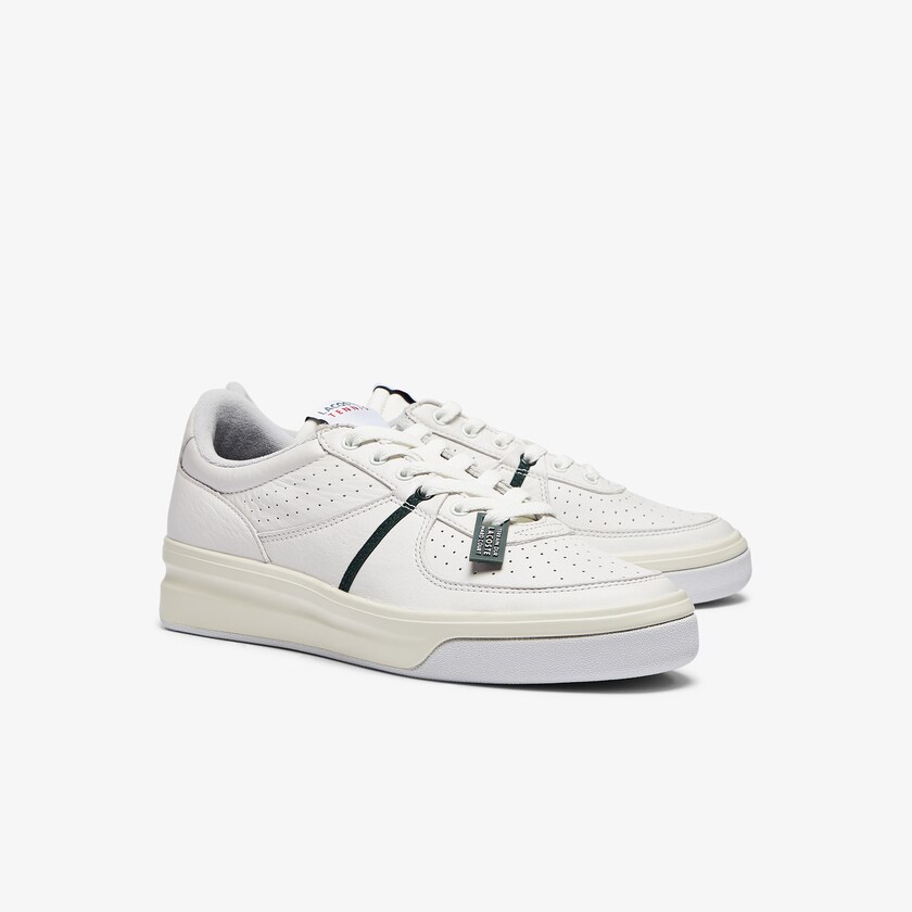 Sapatilhas Branco Bege Masculino Lacoste Quantace Leather YN7-79707D7