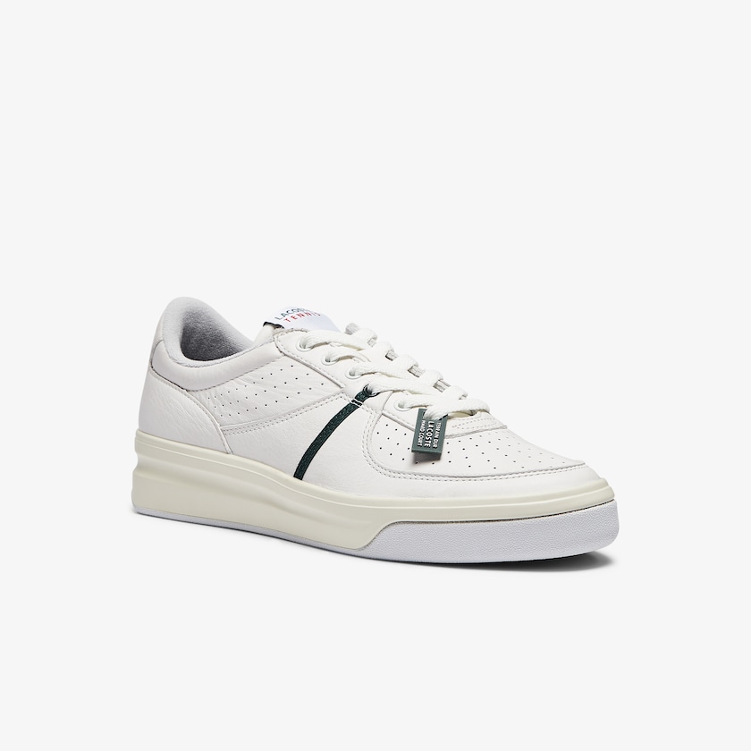 Sapatilhas Branco Bege Masculino Lacoste Quantace Leather YN7-79707D7