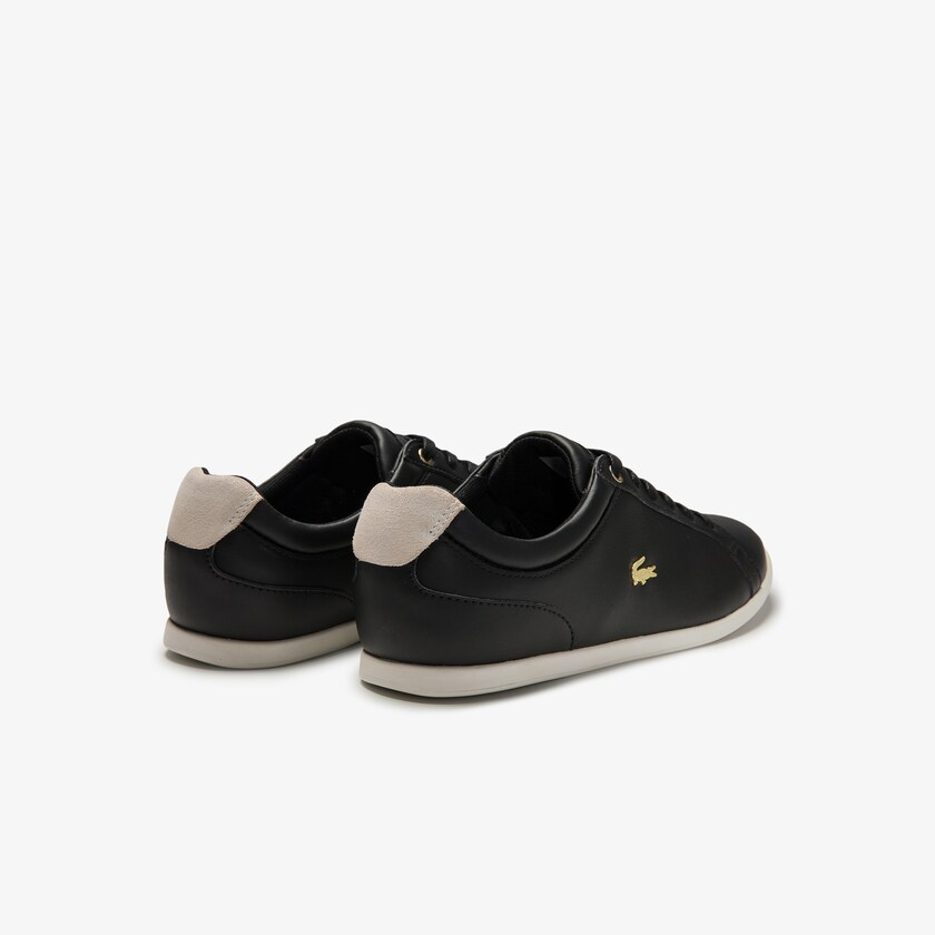 Sapatilhas Pretas Cinzentas Feminino Lacoste Rey Lace Suede FC9-40344A4