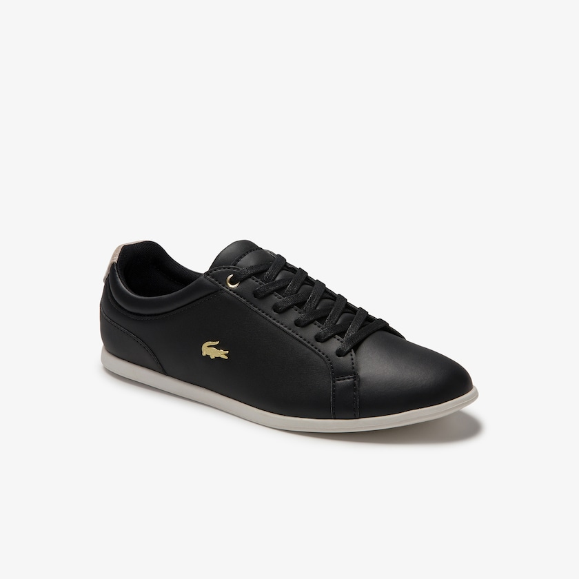 Sapatilhas Pretas Cinzentas Feminino Lacoste Rey Lace Suede FC9-40344A4