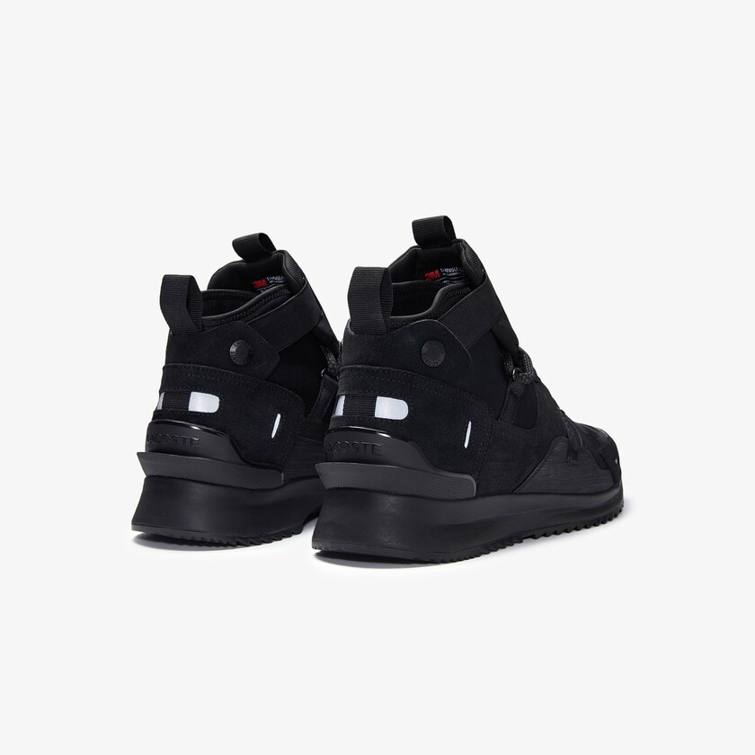 Sapatilhas Pretas Pretas Masculino Lacoste Run Breaker Suede VJ9-82678F6