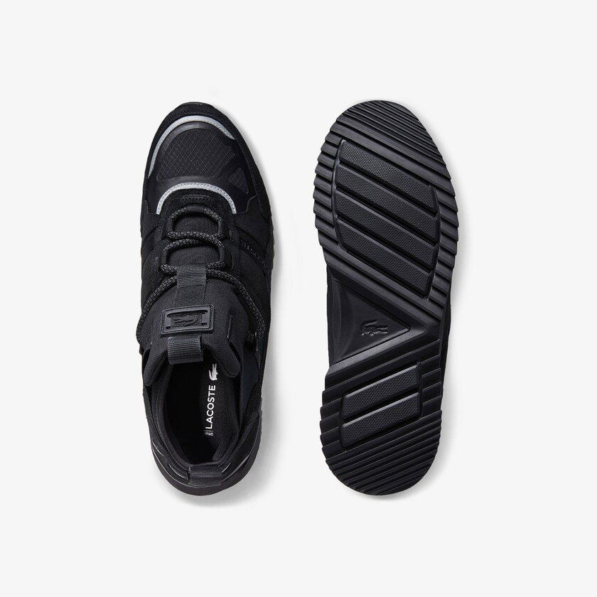 Sapatilhas Pretas Pretas Masculino Lacoste Run Breaker Suede VJ9-82678F6