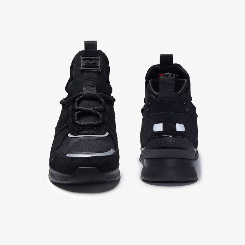 Sapatilhas Pretas Pretas Masculino Lacoste Run Breaker Suede VJ9-82678F6