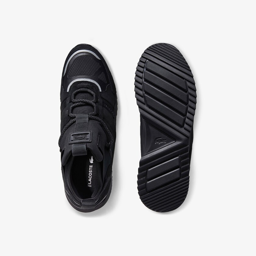 Sapatilhas Pretas Pretas Feminino Lacoste Run Breaker Suede and Textile SC4-83688K8
