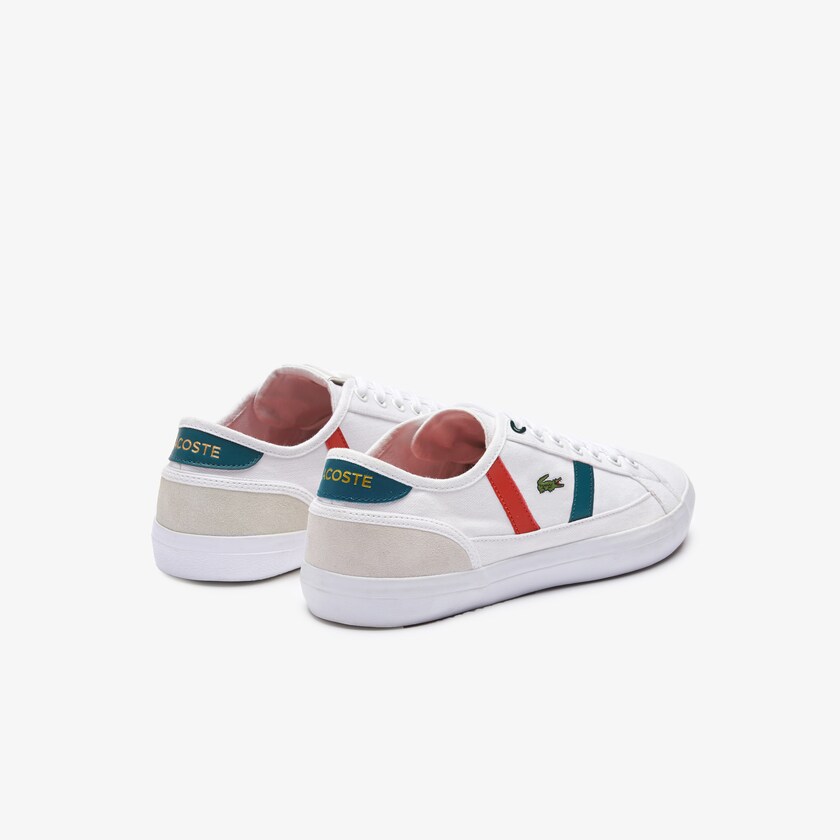 Sapatilhas Branco Verdes Masculino Lacoste Sideline Roland Garros XW8-28482X0