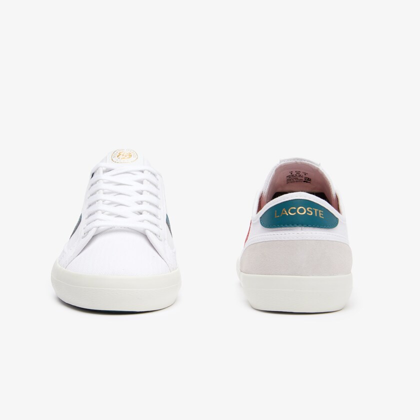 Sapatilhas Branco Verdes Masculino Lacoste Sideline Roland Garros XW8-28482X0