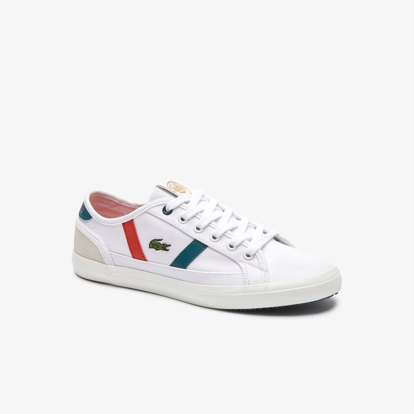 Sapatilhas Branco Verdes Masculino Lacoste Sideline Roland Garros XW8-28482X0