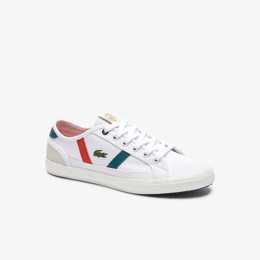 Sapatilhas Branco Verdes Masculino Lacoste Sideline Roland Garros XW8-28482X0