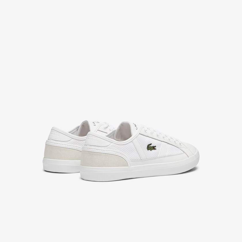 Sapatilhas Branco Masculino Lacoste Sideline Textile and Leather IT9-57235M7