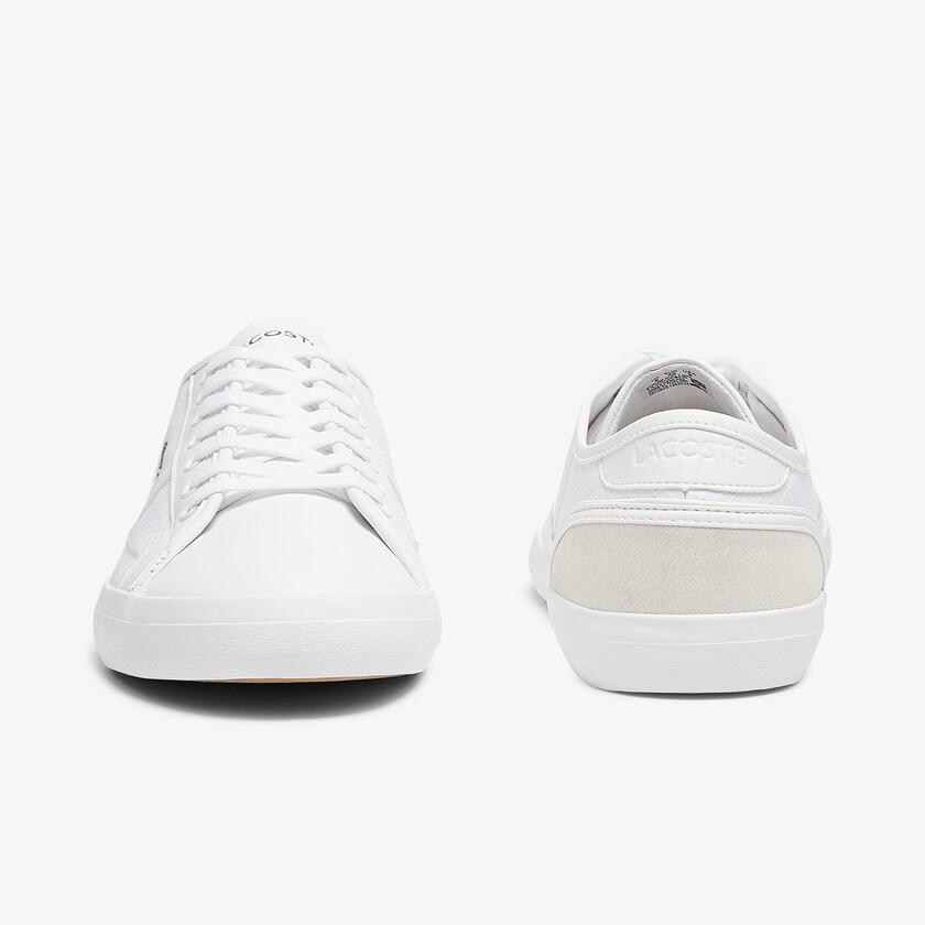 Sapatilhas Branco Masculino Lacoste Sideline Textile and Leather IT9-57235M7