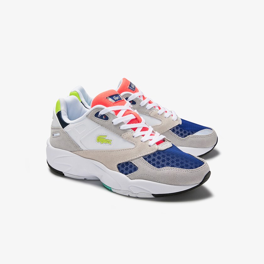 Sapatilhas Luz Cinzentas Luz Verdes Feminino Lacoste Storm 96 LO Colourblock Textile KG9-99729A2