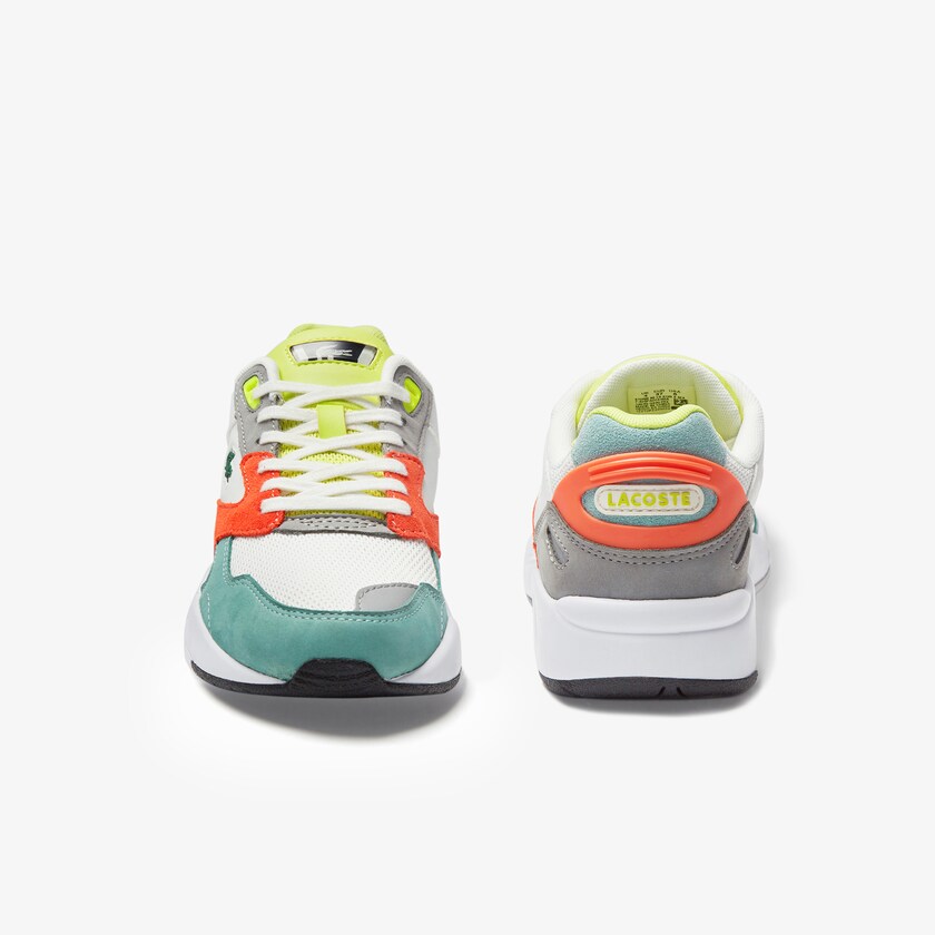Sapatilhas Laranja Luz Verdes Feminino Lacoste Storm 96 LO Mesh and Leather XQ8-04570F8